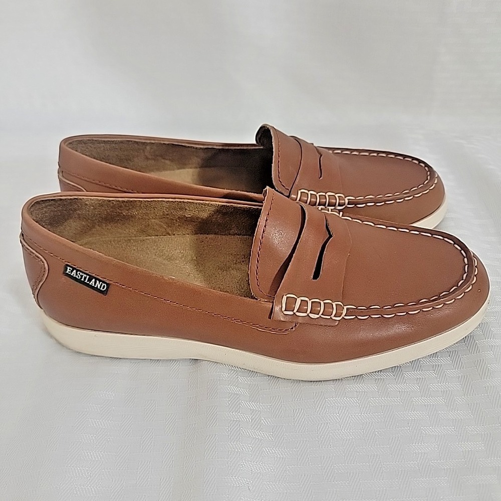Eastland Baldwin Women's Leather Loafers Size 8 Brown - Picture 2 of 11